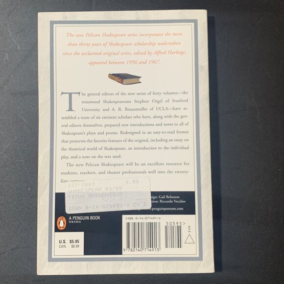 Titus Andronicus (The Pelican Shakespeare) Paperback Book by Russ McDonald - Picture 5 of 5